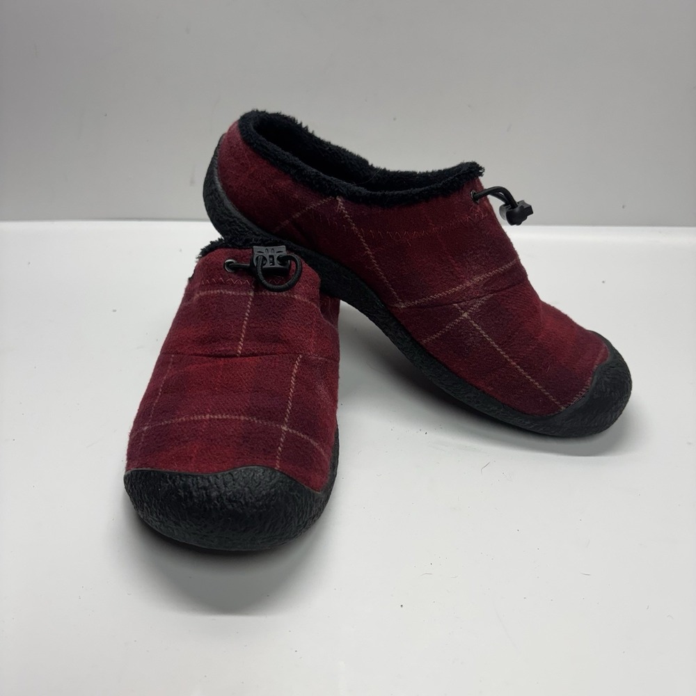 Keen Women's Howser III Slide, Red Plaid / Black, Size US 7 Shoes Slippers Comfy